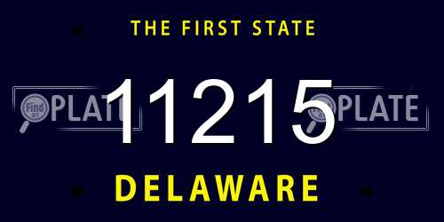 11215 Delaware License Plate
