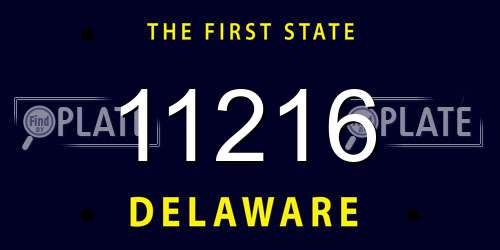 11216 Delaware License Plate