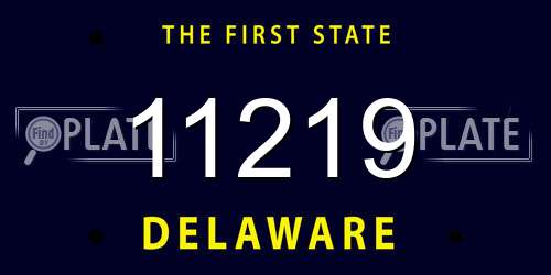 11219 Delaware License Plate