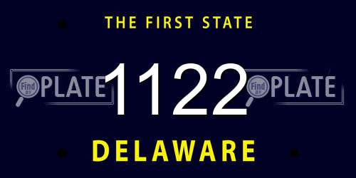 1122 Delaware License Plate