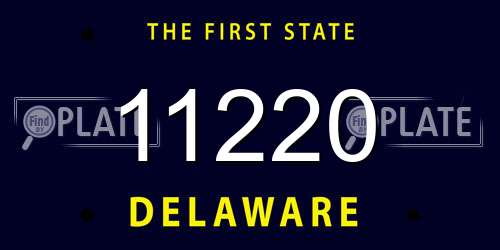 11220 Delaware License Plate