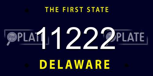 11222 Delaware License Plate