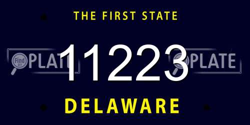 11223 Delaware License Plate