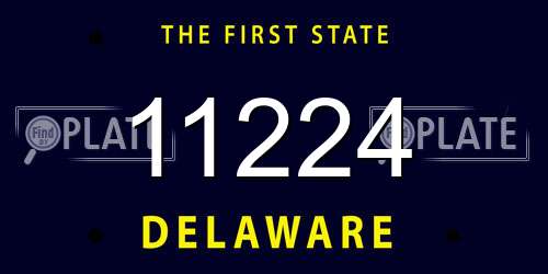 11224 Delaware License Plate