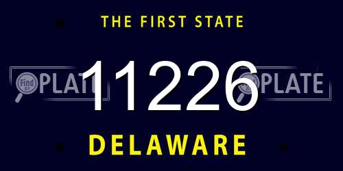 11226 Delaware License Plate