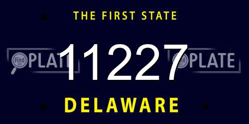 11227 Delaware License Plate