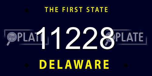 11228 Delaware License Plate