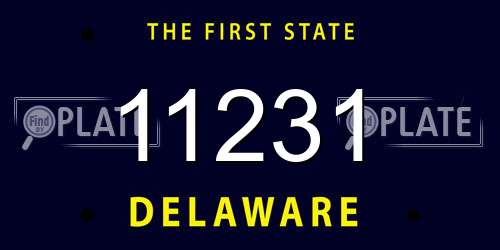 11231 Delaware License Plate