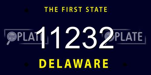 11232 Delaware License Plate