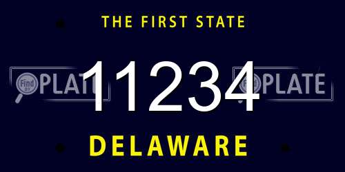11234 Delaware License Plate