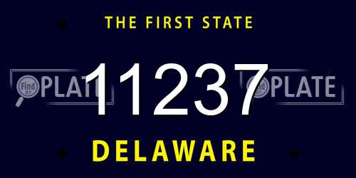 11237 Delaware License Plate