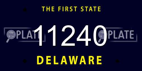 11240 Delaware License Plate