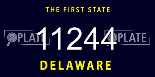 11244 Delaware License Plate