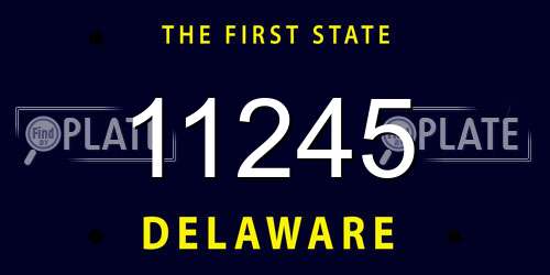 11245 Delaware License Plate