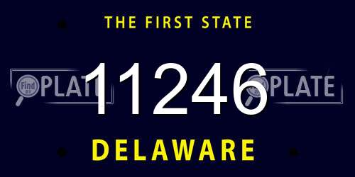 11246 Delaware License Plate