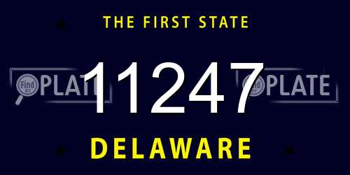 11247 Delaware License Plate