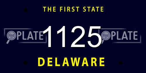 1125 Delaware License Plate