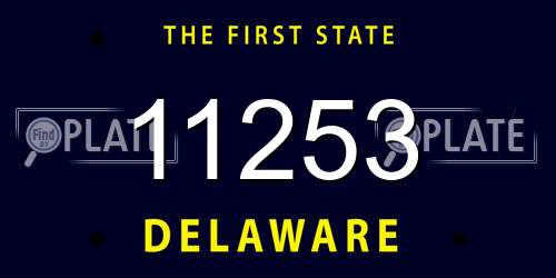11253 Delaware License Plate