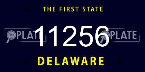 11256 Delaware License Plate