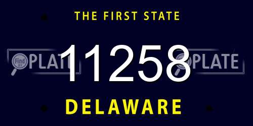 11258 Delaware License Plate