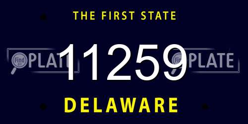 11259 Delaware License Plate