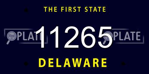 11265 Delaware License Plate
