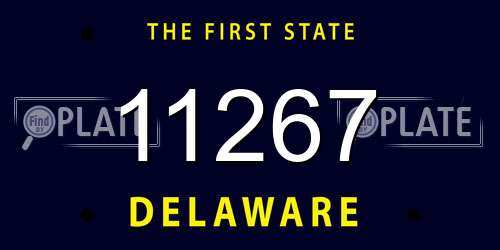 11267 Delaware License Plate
