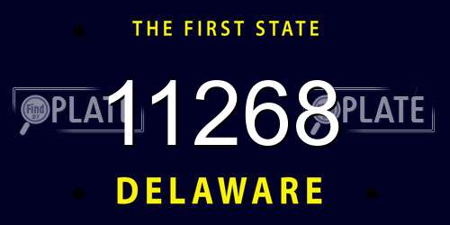 11268 Delaware License Plate