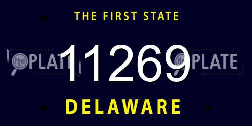 11269 Delaware License Plate