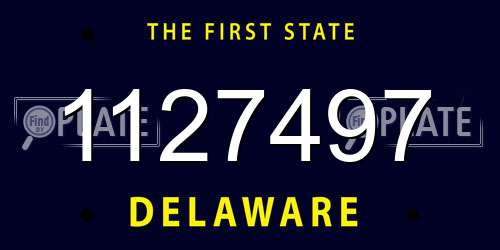 1127497 Delaware License Plate