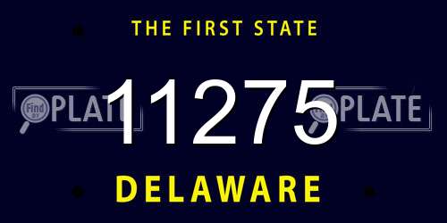 11275 Delaware License Plate