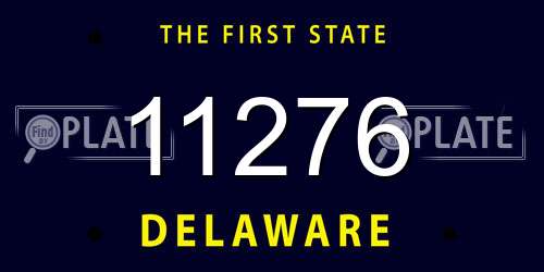 11276 Delaware License Plate