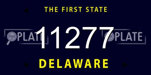 11277 Delaware License Plate