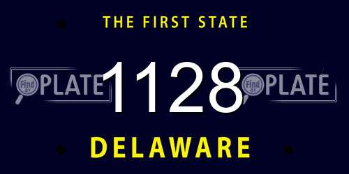1128 Delaware License Plate