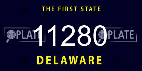 11280 Delaware License Plate