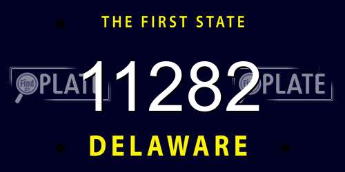 11282 Delaware License Plate