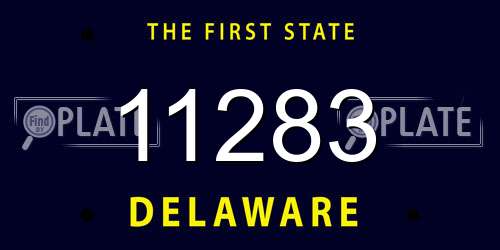 11283 Delaware License Plate