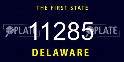11285 Delaware License Plate