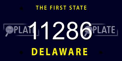 11286 Delaware License Plate