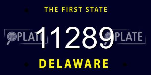 11289 Delaware License Plate