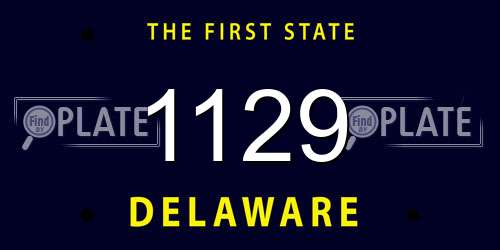 1129 Delaware License Plate