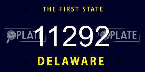 11292 Delaware License Plate