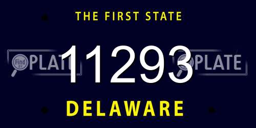 11293 Delaware License Plate