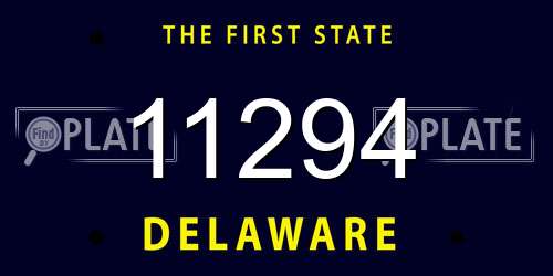 11294 Delaware License Plate