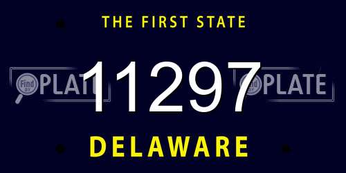 11297 Delaware License Plate