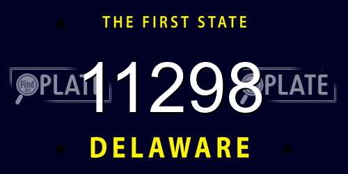 11298 Delaware License Plate