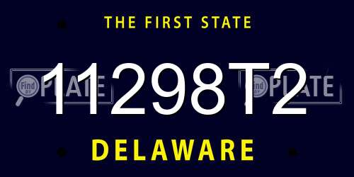 11298T2 Delaware License Plate