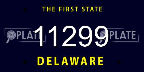 11299 Delaware License Plate