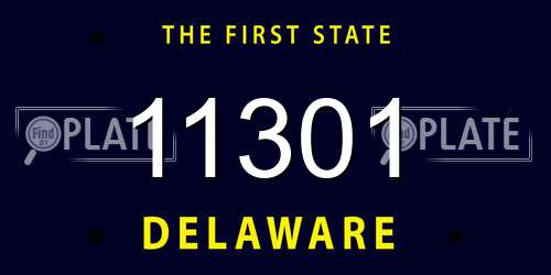 11301 Delaware License Plate