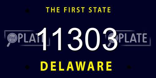 11303 Delaware License Plate